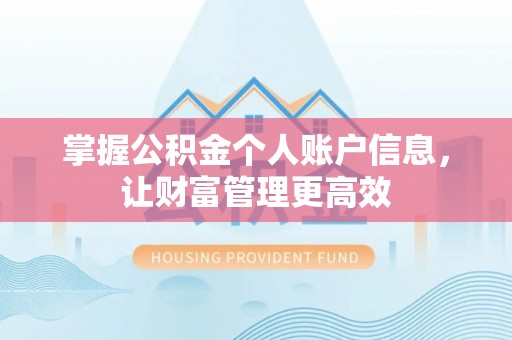 延寿掌握公积金个人账户信息，让财富管理更高效