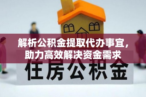 延寿解析公积金提取代办事宜，助力高效解决资金需求