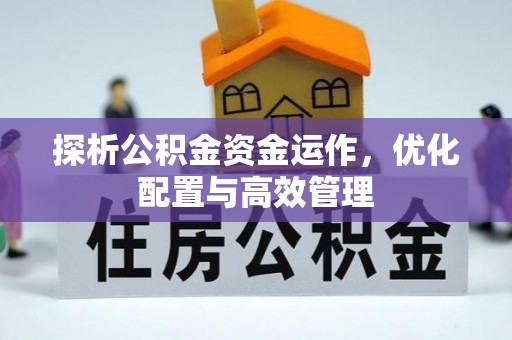 延寿探析公积金资金运作，优化配置与高效管理