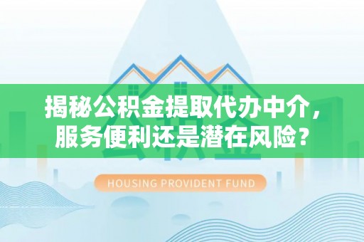 延寿揭秘公积金提取代办中介，服务便利还是潜在风险？