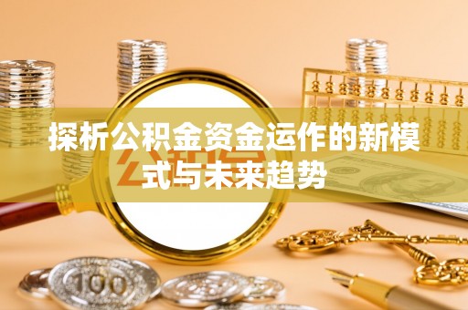 延寿探析公积金资金运作的新模式与未来趋势